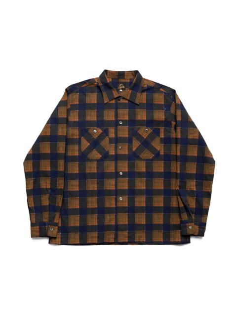 One-Up Shirt Printed Flannel Plaid - Brown