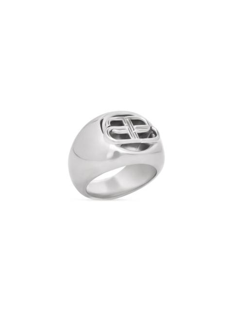 Bb Signet Ring in Silver