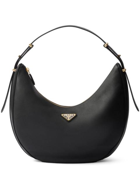 Prada Large Logo-plaque Leather Shoulder Bag