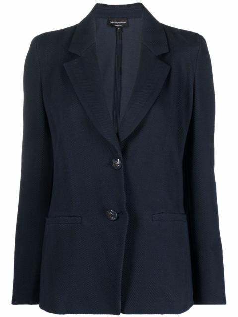EMPORIO ARMANI single-breasted twill jacket