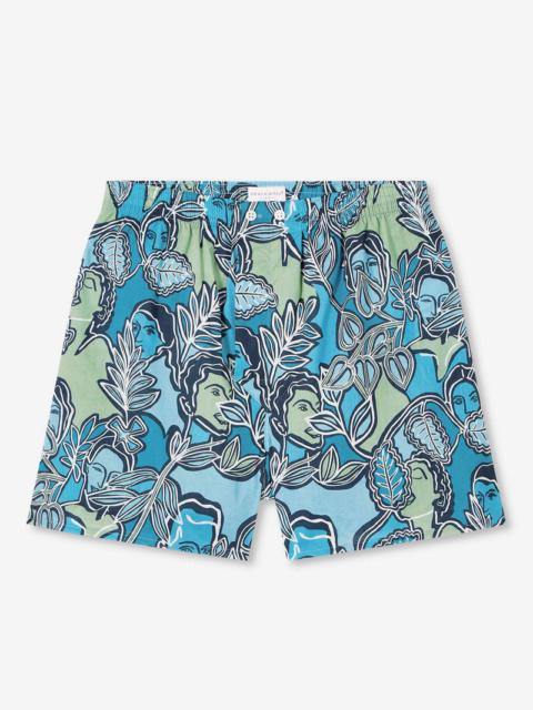 Derek Rose Men's Classic Fit Boxers Ledbury 57 Cotton Batiste Multi