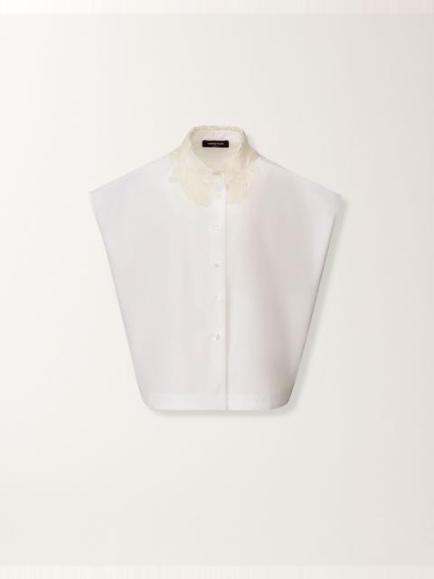 FABIANA FILIPPI Sleeveless shirt in optical white poplin