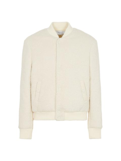 GABRIELA HEARST Brandon Bomber Jacket in Ivory Cashmere Boucle