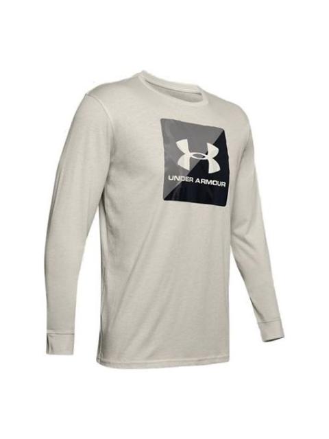 Under Armour Men's Under Armour Half Logo Training Sports Long Sleeves T-shirt White 1351624-110