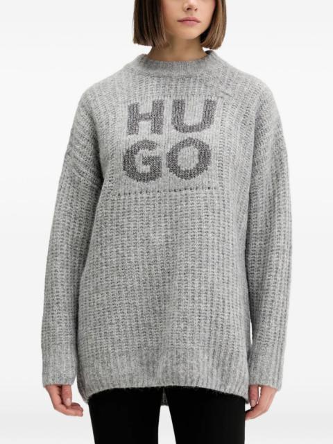 HUGO Sloguis logo-detail sweater