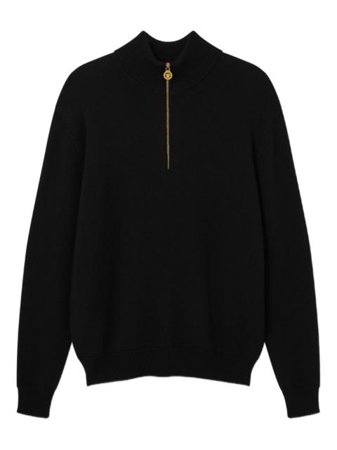 VERSACE zip-up sweater