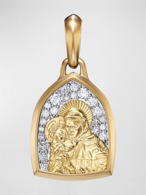 DAVID YURMAN Men's St. Anthony Pendant in 18K Gold, 21.8mm