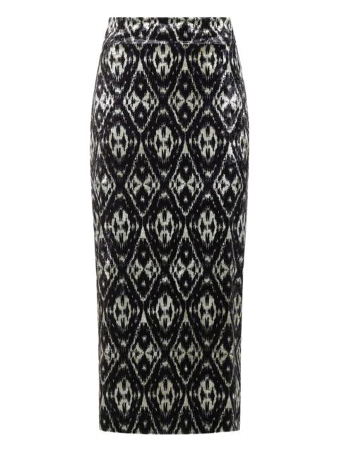 Pierre-Louis Mascia geometric-pattern maxi skirt