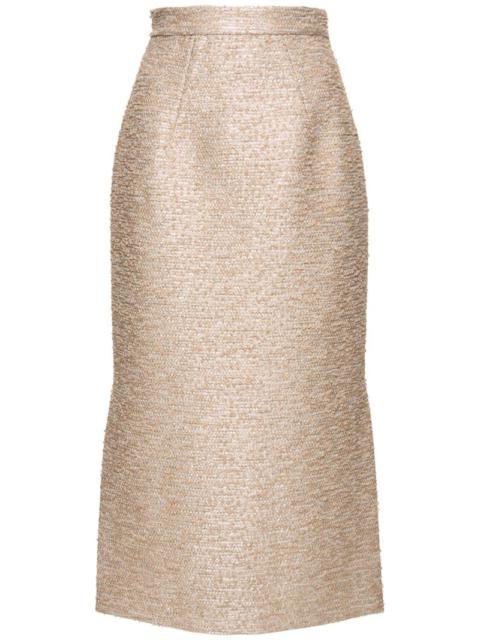 Ariceli jacquard tweed midi skirt