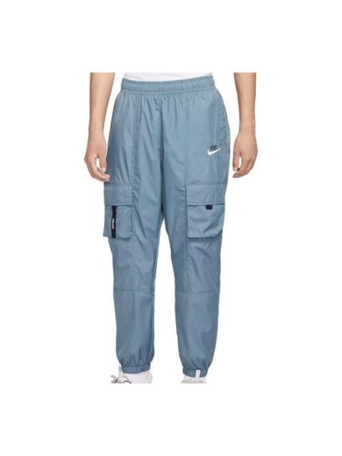 Nike Nike Air Athleisure Casual Sports Multiple Pockets Woven Long Pants Blue CU4144-031