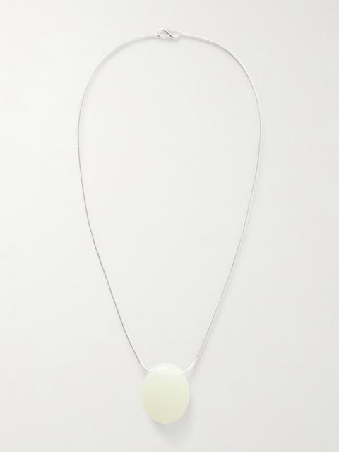 LIÉ STUDIO The Julia Silver And Serpentine Necklace