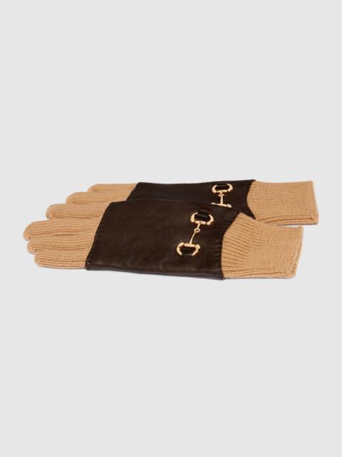 GUCCI Wool gloves with Horsebit