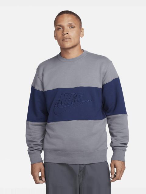 Nike Club Men's French Terry Color-Blocked Crew