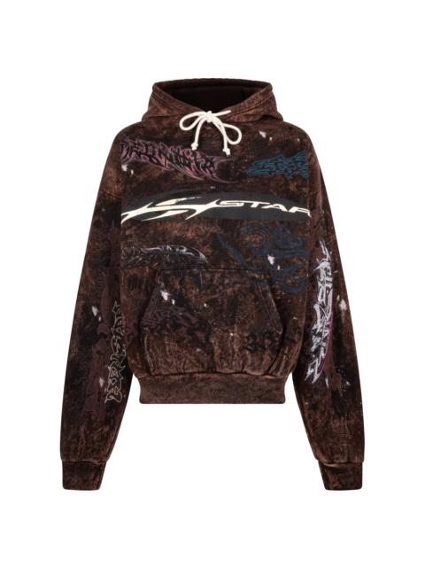 HELLSTAR Graffiti Hoodie "Brown" HSR015