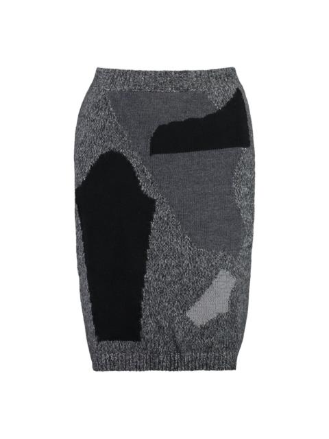 Moschino asymmetric knit skirt