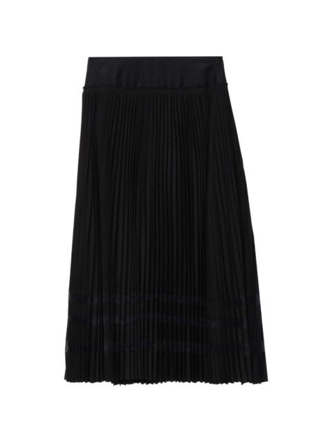 3.1 Phillip Lim midi lace-trim pleated skirt