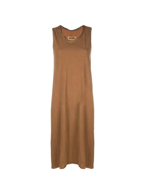 sleeveless midi jersey dress