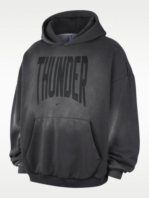 Nike Oklahoma City Thunder Standard Issue Men's Therma-FIT Fleece Basketball Pullover Hoodie