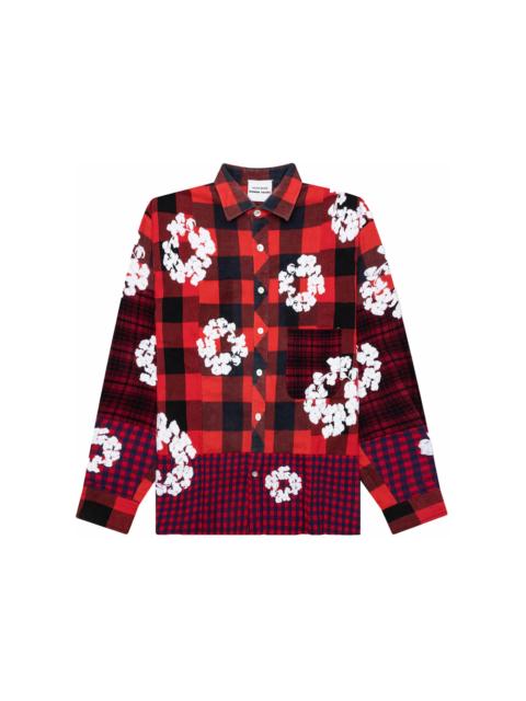 DENIM TEARS Denim Tears x Readymade Check L/S T-shirt Red