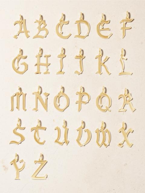 FOUNDRAE Initials 18-karat Gold Diamond Pendant