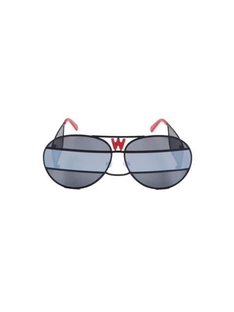 Walter Van Beirendonck BRUTAL PILOT SUNGLASSES (WVB X KOMONO) - COMB. I BLACK SHADOW