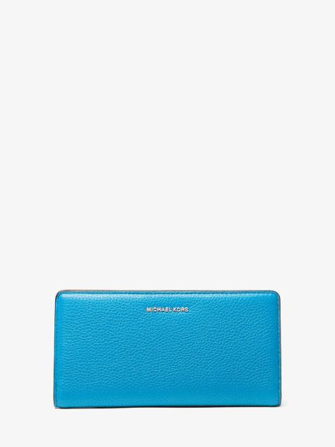 MICHAEL KORS Bryant Large Pebbled Leather Snap-Front Wallet
