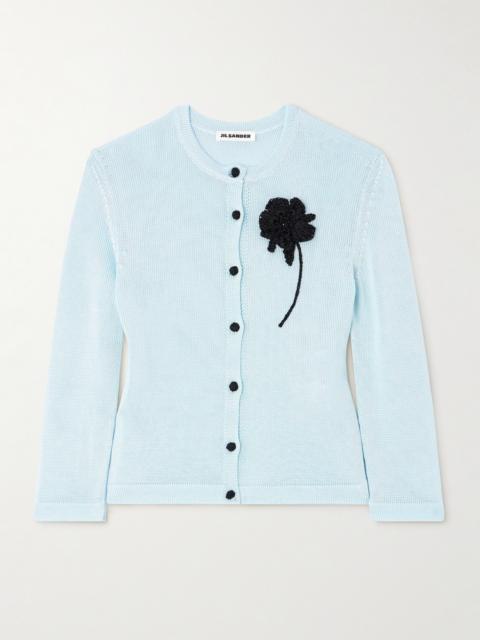 Jil Sander Appliquéd Knitted Cardigan