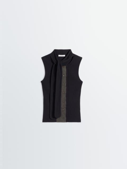 Lemaire ASYMMETRICAL FITTED TOP IN JERSEY