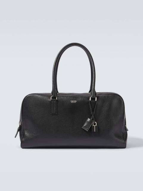 TOM FORD Logo leather duffel bag