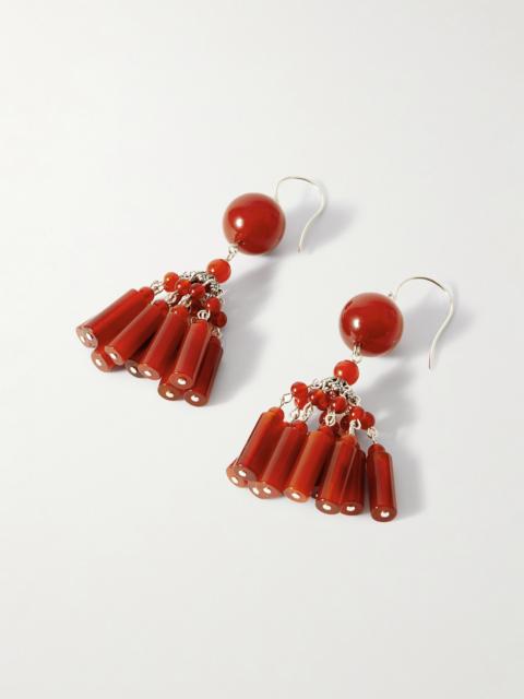 Sophie Buhai Flamenco Silver Carnelian Earrings