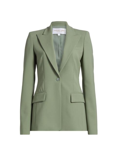 MICHAEL KORS COLLECTION Women's Georgina Stretch Virgin-Wool Single-Breasted Blazer - Celadon