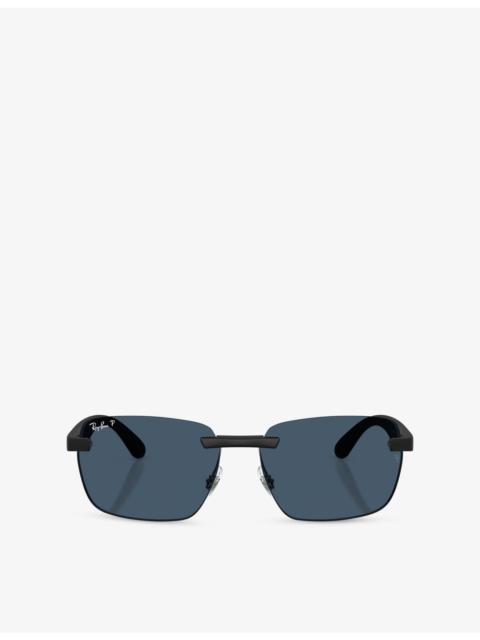 Ray-Ban RB4470CH Irregular-Frame Polarized Sunglasses