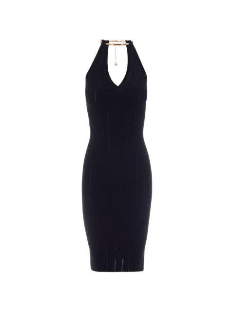 ELISABETTA FRANCHI V-neck halterneck dress