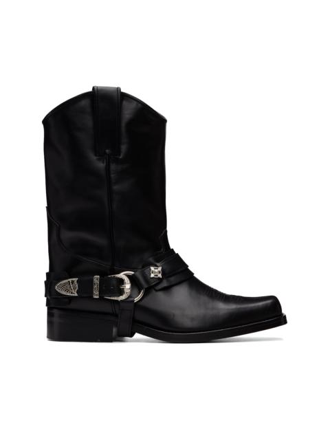 TOGA VIRILIS Black Hard Leather Boots