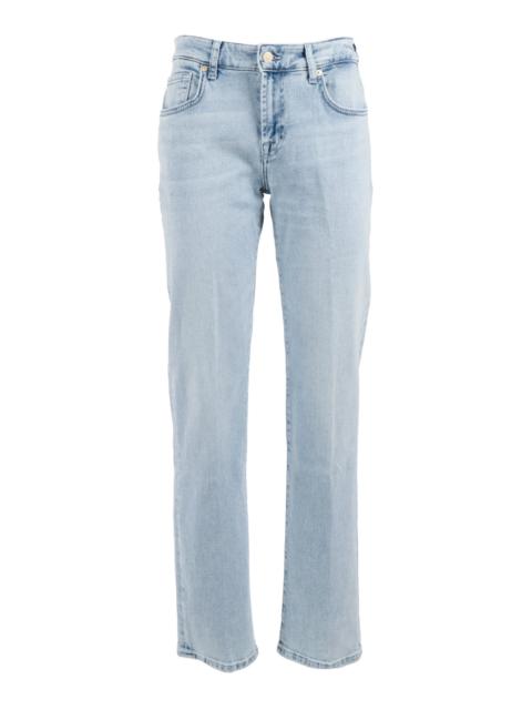 7 For All Mankind CALIE STRAIGHT Frozen Blue Jean