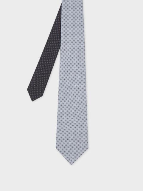 Paul Smith Blue Silk Polka Dot Tie