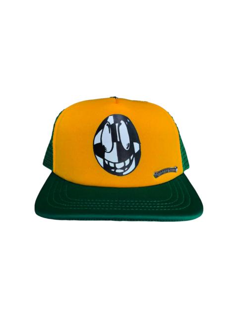Chrome Hearts Matty Boy Sex Records Smiley Trucker Hat "Green / Yellow" CHRM1168
