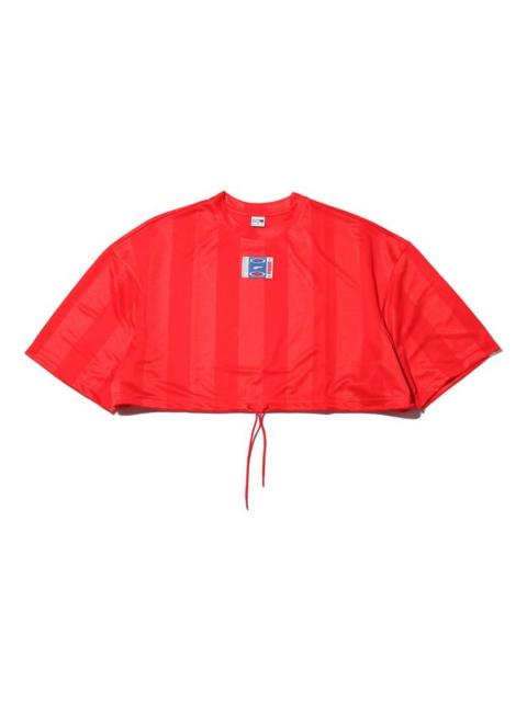 PUMA (WMNS) PUMA Athleisure Casual Sports Short Sleeve high waist Loose Red 579523-04