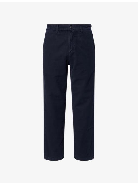 Citizens of Humanity Flat Front Straight-Leg Cotton Trousers