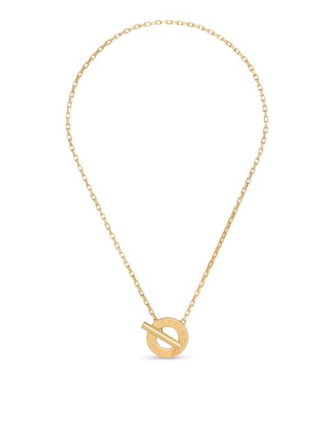 CELINE BRASS DISC NECKLACE WITH GOLD FINISH