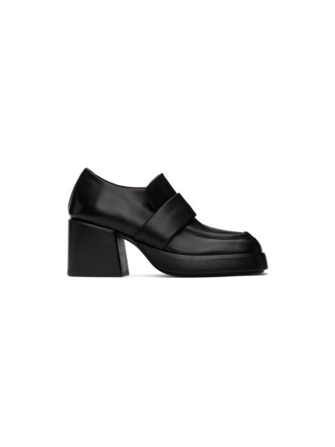 Marsèll SSENSE Exclusive Black Plattino Mocassino Heels