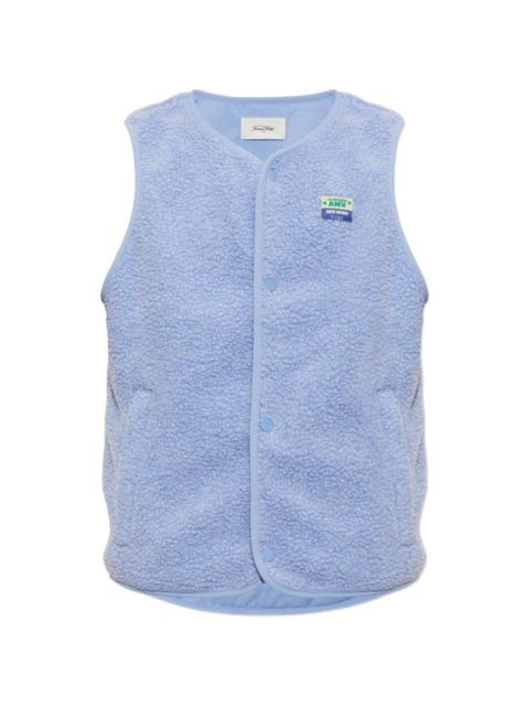 American Vintage logo-patch gilet jacket
