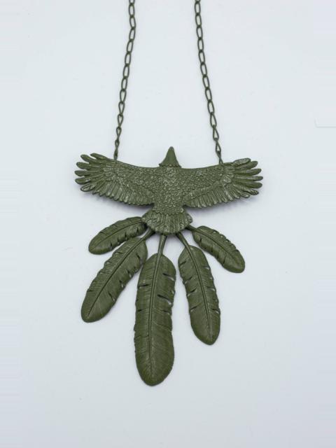 Laquered EAGLE Necklace - Khaki