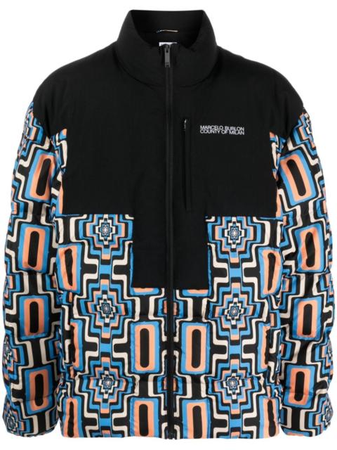 Marcelo Burlon County Of Milan geometric-print quilted puffer jacket