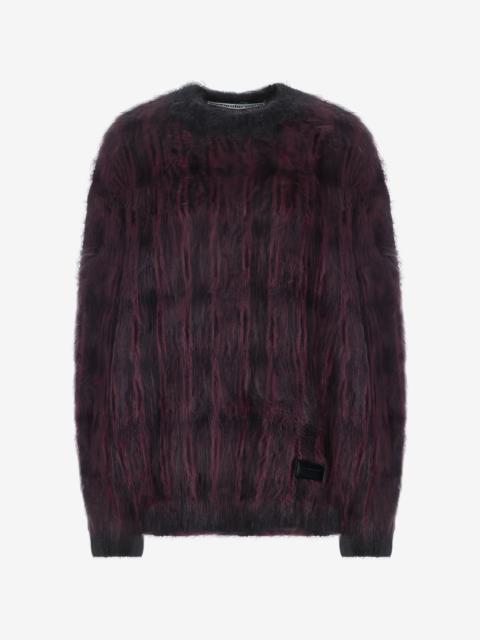 Alexander Wang plaid brushed-knit sweater