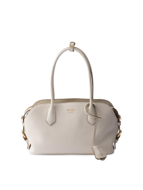 Prada Women's Leather Top Handle Bag - Beige Khaki