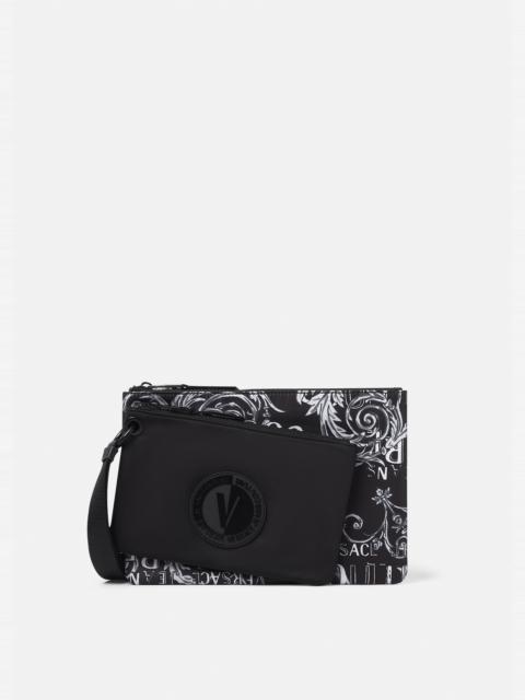 VERSACE JEANS COUTURE Double Logo Couture V-Emblem Pouch