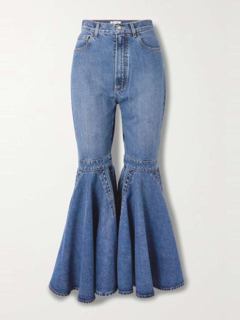 Alaïa Cropped high-rise flared jeans