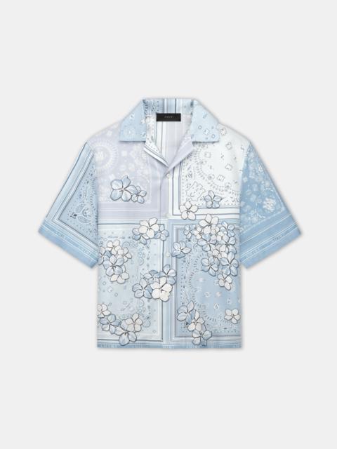 AMIRI BANDANA FLORAL BOWLING SHIRT