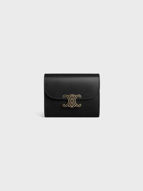 CELINE Small Flap Wallet TRIOMPHE IN Shiny calfskin and enamel
